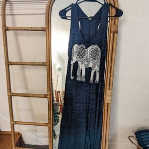 Boho maxi dress - blue